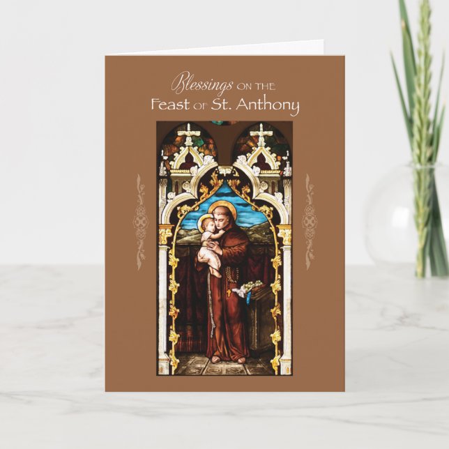 St. Anthony of Padua Feast Day Blessings Karte (Vorderseite)