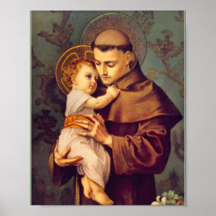 St. Anthony of Padua mit Baby Jesus Print Poster