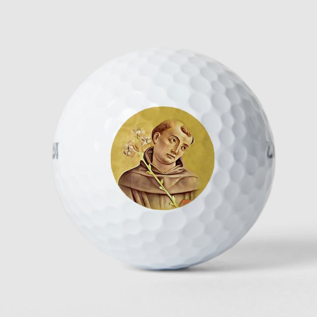 St. Anthony Patron Saint Lost Golf Balls Humorvoll Golfball (Vorderseite)