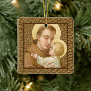 St. Anthony & the Christ Child (JM 05) DIY Back Keramikornament