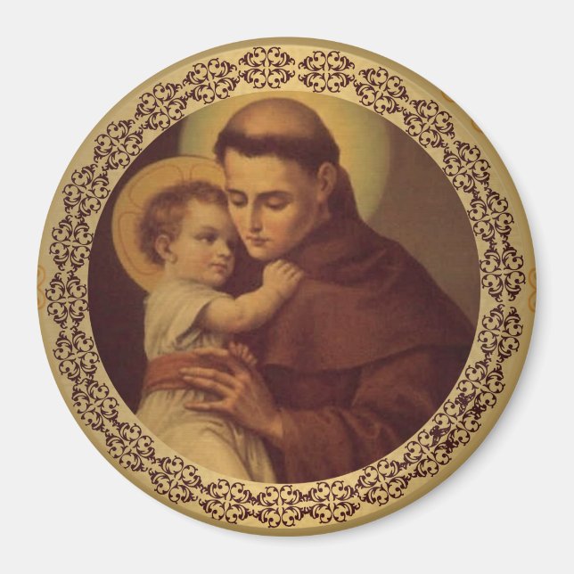 St. Anthony von Padua Baby Jesus Magnet (Vorne)