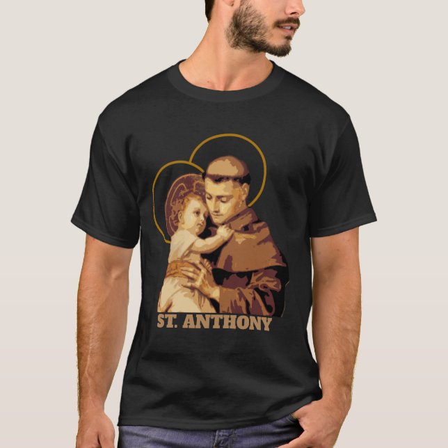 ST ANTHONY VON PADUA-BABY JESUS T-Shirt (Vorderseite)