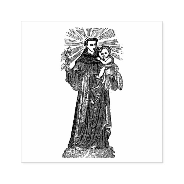 St. Anthony von Padua Jesus katholische religiöse Gummistempel (Prägung)