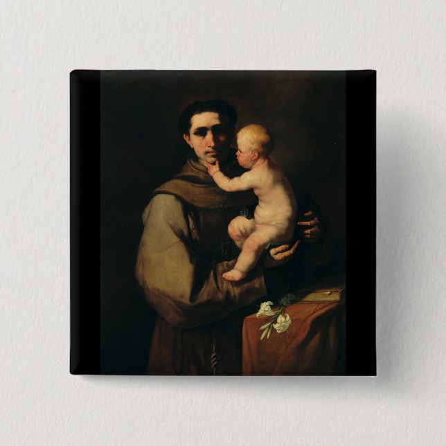 St. Anthony von Padua, Luca Giordano Button (Vorderseite)
