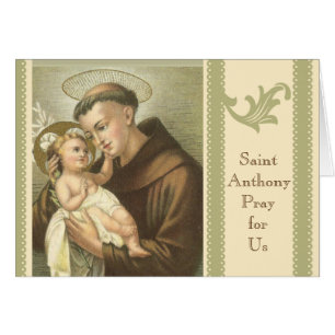 St Anthony von Padua mit Baby-Jesus-Gebet
