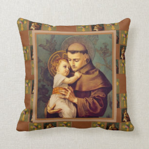 St Anthony von Padua mit Baby Jesus Kissen
