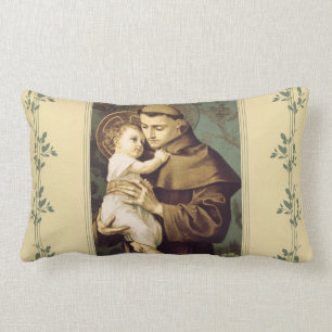 St Anthony von Padua mit Baby Jesus Lendenkissen