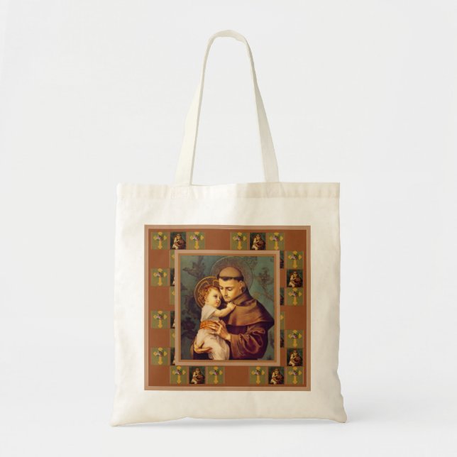 St Anthony von Padua mit Baby Jesus Tragetasche (Vorne)