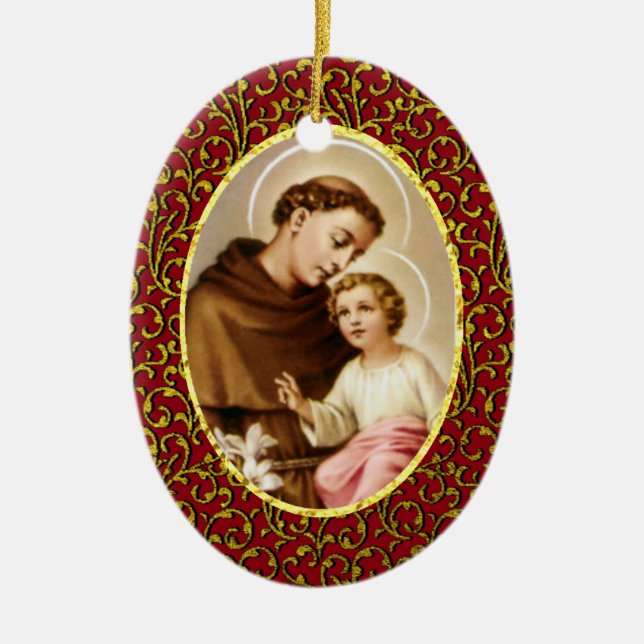 St Anthony von Padua personifizieren Keramikornament (Vorne)