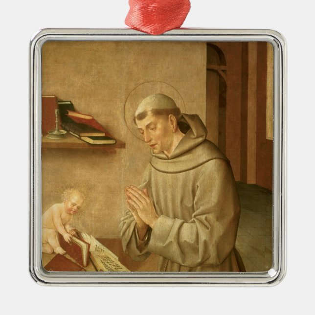 St Anthony von Padua Silbernes Ornament (Vorne)
