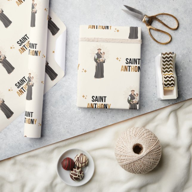 St. Anthony Wrapping Paper Geschenkpapier (Kunsthandwerk)