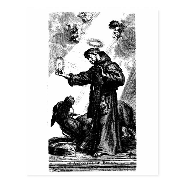 St. Anthony, Wunder der Briefmarke aus Mule Rubber Gummistempel (Prägung)