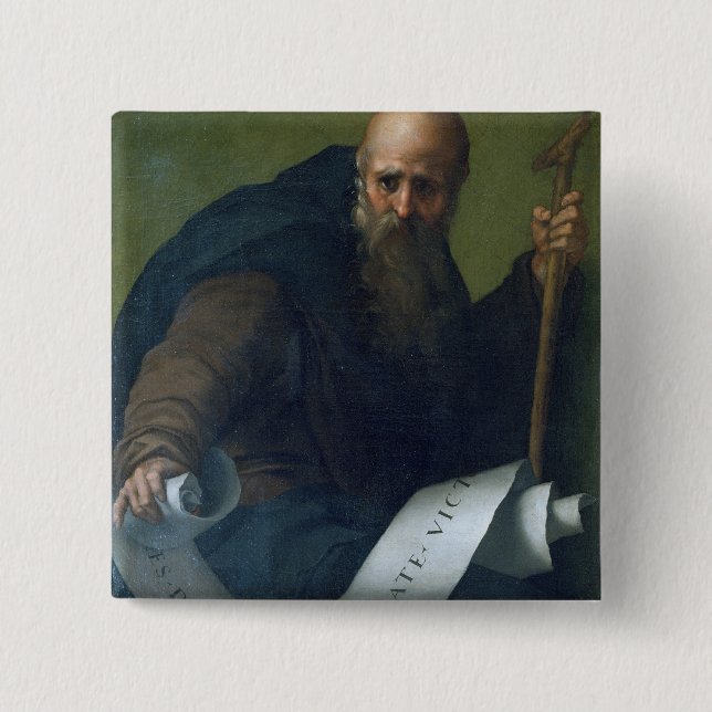 St- Anthonyabt (c.251-356) c.1518-19 (Öl auf Ca Button (Vorderseite)