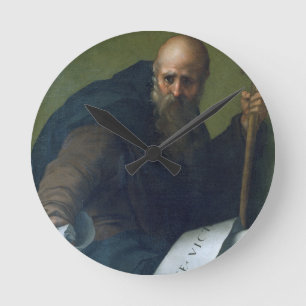 St- Anthonyabt (c.251-356) c.1518-19 (Öl auf Ca Runde Wanduhr