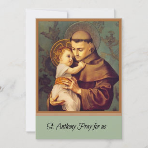 St. Anthony's Brief Katholisches Gebet Religiös Karte