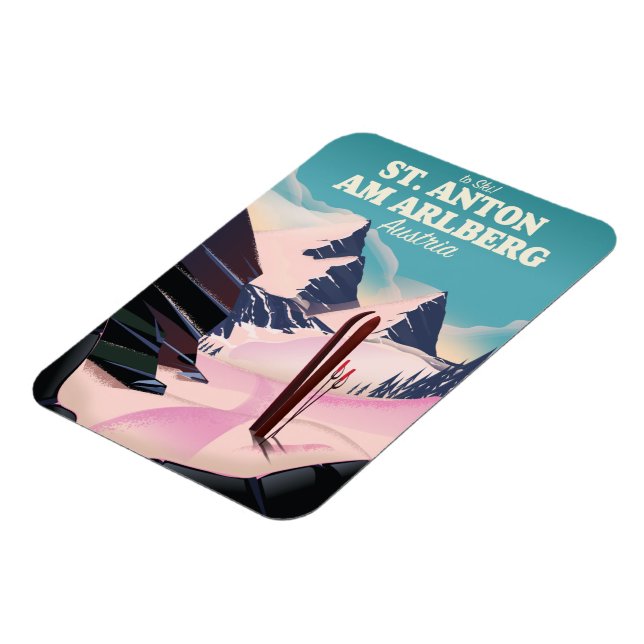St. Anton am Arlberg Österreich Magnet (Linke Seite)
