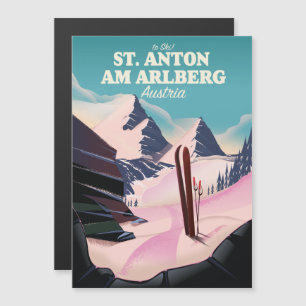 St. Anton am Arlberg Österreich Magnetkarte
