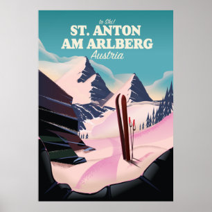 St. Anton am Arlberg Österreich Poster