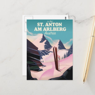 St. Anton am Arlberg Skigebiet Österreich Postkarte