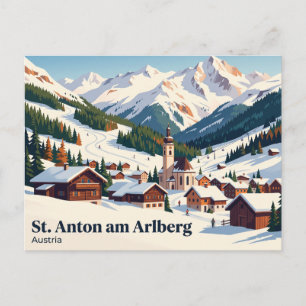 St. Anton am Arlberg, St. Anton, Tirol, Österreich Postkarte
