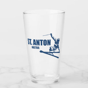 St. Anton Austria Skier Glas