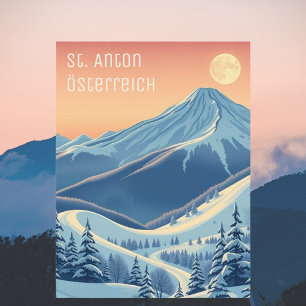 St. Anton Österreich Europa Skiurlaub Postkarte