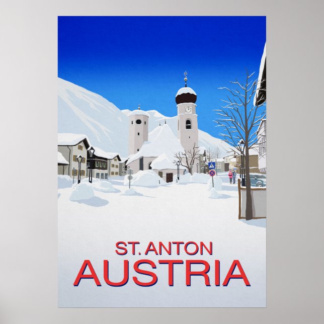 St Anton Ski Resort Österreich Poster (Vorne)