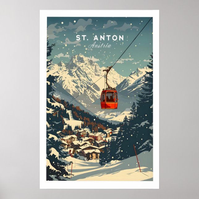 St Anton Wandkunst 1 Poster (Vorne)