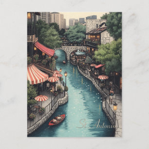 St. Antonio Texas Travel Postkarte