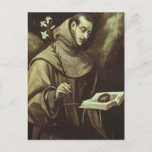 St. Antony of Padua by El Greco Postcard Postkarte