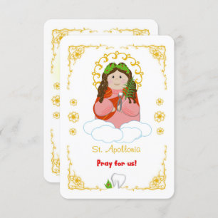 St. Apollonia Holy Card Einladung
