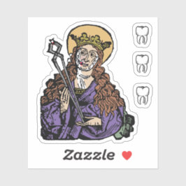 St. Apollonia mit Pulled Tooth (Nürnberg) - 1 Up Aufkleber