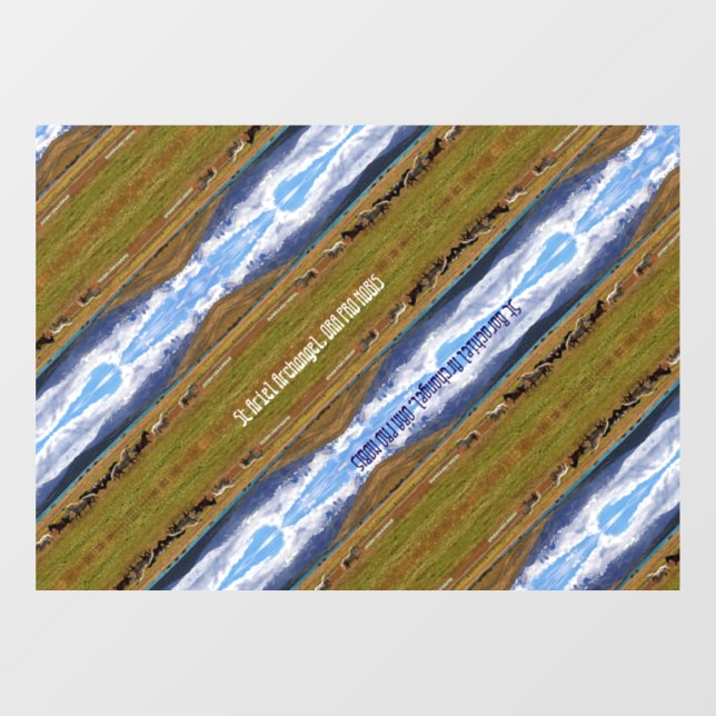 St Ariel & St Barachiel Archangels Wild Horses Fensteraufkleber (Blatt)