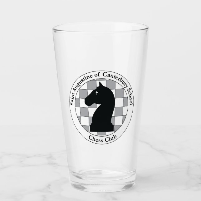 St. A's Schach Club Trinkglas Glas (Vorderseite)