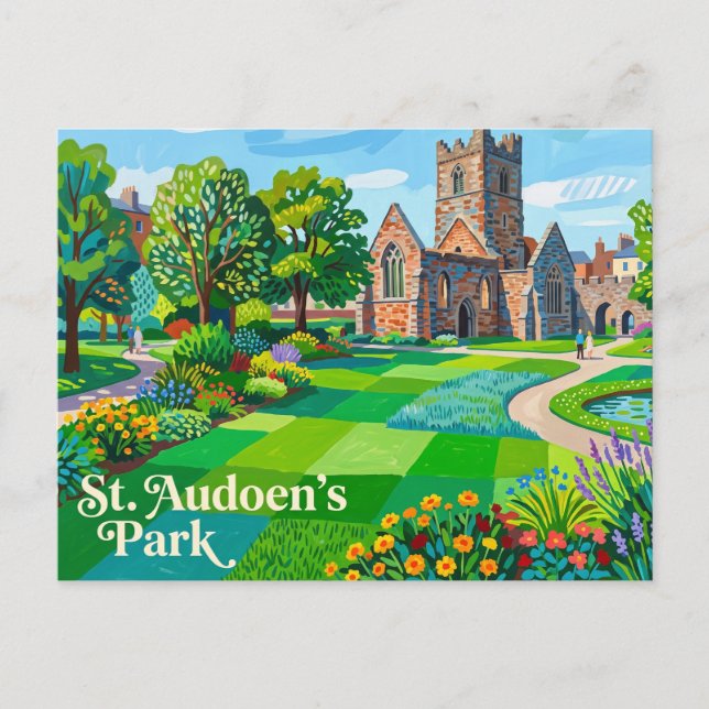 St. Audoen’s Park Irland Postkarte (Vorderseite)