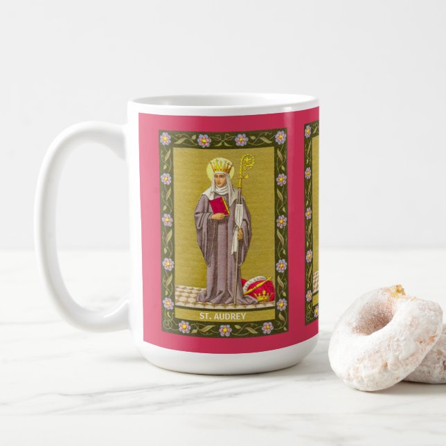 St. Audrey (Etheldreda) (P 003) Kaffeetasse (Mit Donut)