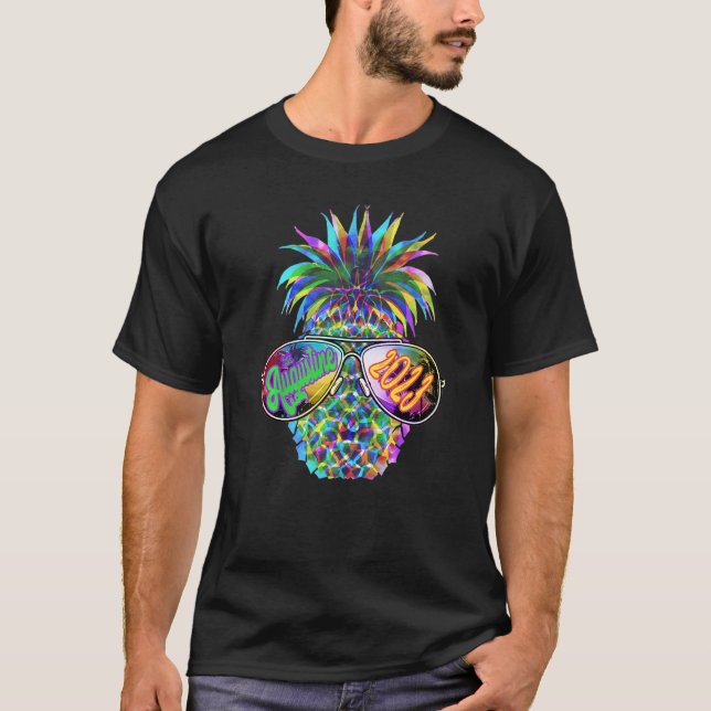 St Augustine 2023 Ananas Sonnenbrille Urlaub Fa T-Shirt (Vorderseite)