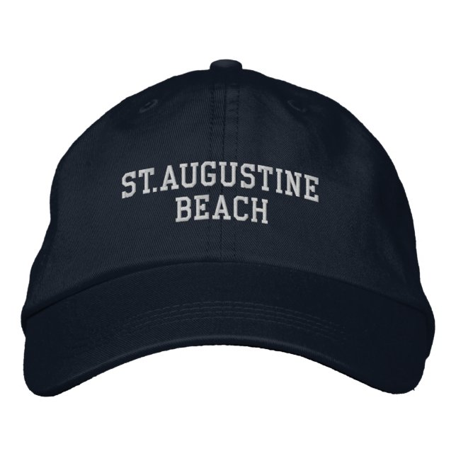 St. Augustine Beach bestickt mit Baseballhut Bestickte Baseballkappe (Vorderseite)