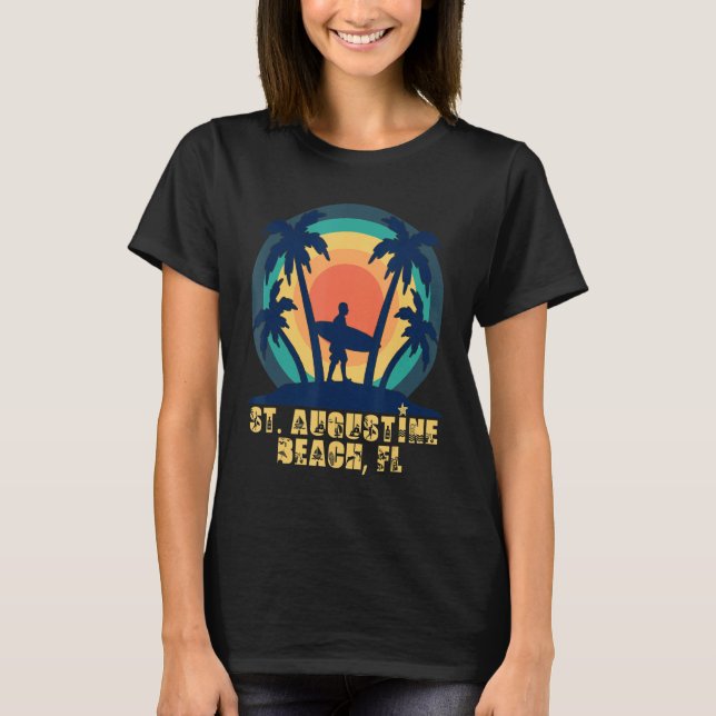 St Augustine Beach Fl Florida Beach T-Shirt (Vorderseite)