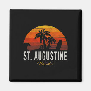 St. Augustine Beach Florida Fl Palms Vacation Surf Magnet