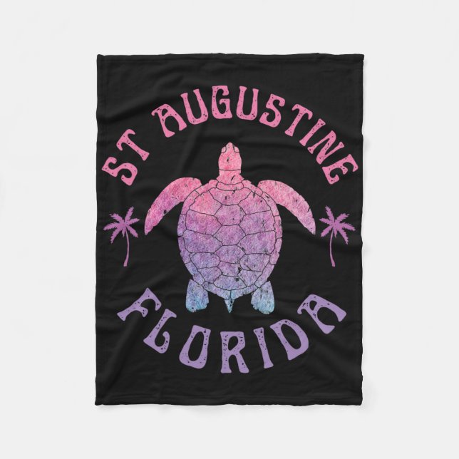 St Augustine Beach Florida Meeresschildkröte Somme Fleecedecke (Vorderseite)