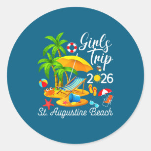 St Augustine Beach Florida Sommer Runder Aufkleber