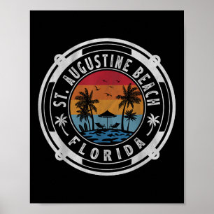 St. Augustine Beach Florida Sommerurlaub Vintag Poster
