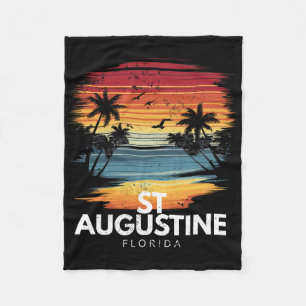 St Augustine Beach Florida Surfbrett Surfen Vinta Fleecedecke