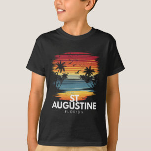 St Augustine Beach Florida Surfbrett Surfen Vinta T-Shirt