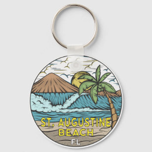St Augustine Beach Florida Vintage  Schlüsselanhänger