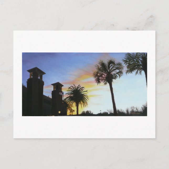 St. Augustine bei Sunset Postkarte (Vorderseite)