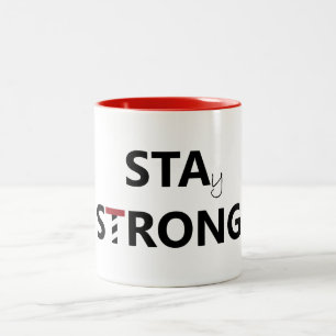 St Augustine - bleibe Sie stark Zweifarbige Tasse
