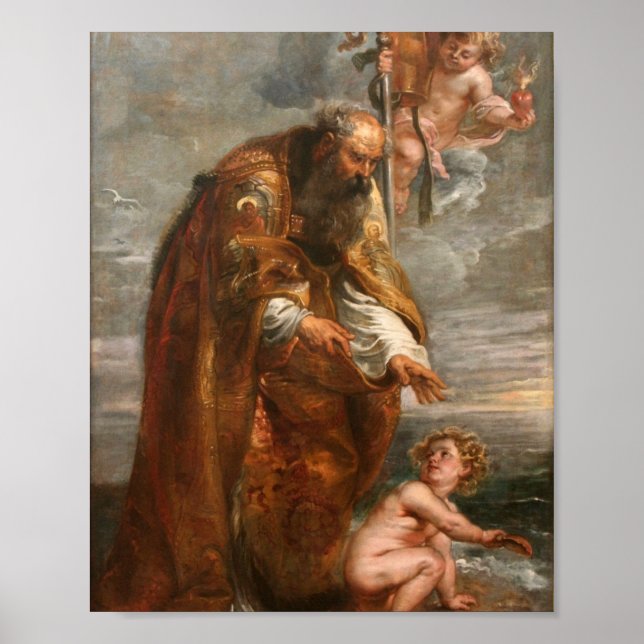 St. Augustine By Peter Paul Rubens Poster (Vorne)