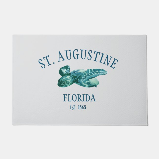 St Augustine EST 1565 Strandschildkröte Fußmatte (Vorderseite)